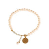 Wholesale High Grade Fancy Pearl Bracelet In Light Luxury Niche Elegant Style Made Of Titanium Steel With Geometric Pattern And Electroplating Treatment