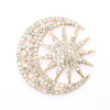 Wholesale High Grade Star Moon Jewelry Accessories Zinc Alloy Diy Rhinestone Apparel Decorations With Electroplating