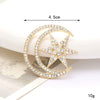 Wholesale High Grade Star Moon Jewelry Accessories Zinc Alloy Diy Rhinestone Apparel Decorations With Electroplating