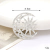 Wholesale High Grade Star Moon Jewelry Accessories Zinc Alloy Diy Rhinestone Apparel Decorations With Electroplating