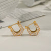 Wholesale High Grade Unisex U Shaped Titanium Steel Earrings With 18K Gold Pvd Vacuum Real Gold Electroplating Fashion And Versatile