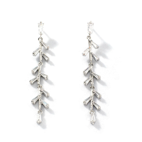 Wholesale High Luxury Zircon Earrings Copper Geometric Style For Women