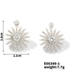 Wholesale High Luxury Zircon Earrings Copper Geometric Style For Women
