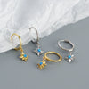 Wholesale High Quality Earrings 925 Silver Star Design Electroplated