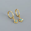 Wholesale High Quality Earrings 925 Silver Star Design Electroplated