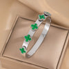 Wholesale High Quality Stainless Steel Fourleaf Clover Women's Bracelet With Goldplated Electroplating Treatment