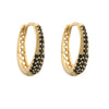 Wholesale Highend Copper Inlaid Colored Diamond Oval Ushaped Geometric Earrings For Women