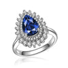 Wholesale Highend Dropshaped Copper Ring For Women With Inlaid Zircon Design