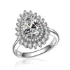Wholesale Highend Dropshaped Copper Ring For Women With Inlaid Zircon Design