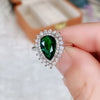 Wholesale Highend Dropshaped Copper Ring For Women With Inlaid Zircon Design