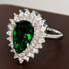 Wholesale Highend Dropshaped Copper Ring For Women With Inlaid Zircon Design