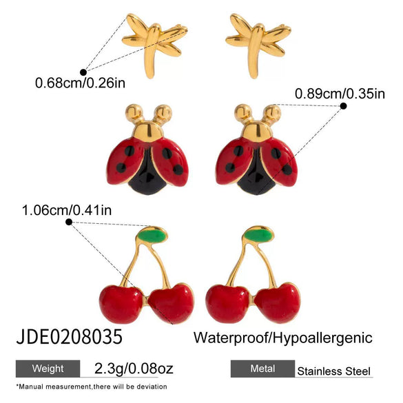 Wholesale Highend Electroplated Geometric Stainless Steel Oil Drop Earrings For Women
