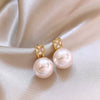 Wholesale Highend Feel Geometric Pearl Zircon Earrings With Electroplating