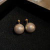 Wholesale Highend Feel Geometric Pearl Zircon Earrings With Electroplating