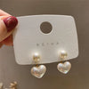 Wholesale Highend Feel Geometric Pearl Zircon Earrings With Electroplating