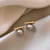 Wholesale Highend Feel Geometric Pearl Zircon Earrings With Electroplating