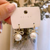 Wholesale Highend Feel Geometric Pearl Zircon Earrings With Electroplating