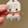 Wholesale Highend Feel Geometric Pearl Zircon Earrings With Electroplating