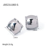Wholesale Highend Geometric And Wave Pattern Electroplated Stainless Steel Earrings For Women