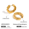 Wholesale Highend Geometric And Wave Pattern Electroplated Stainless Steel Earrings For Women