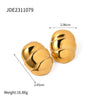 Wholesale Highend Geometric And Wave Pattern Electroplated Stainless Steel Earrings For Women