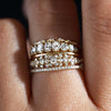 Wholesale Highend Geometric Multiline Women's Ring Copper Zirconia