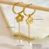 Wholesale Highend Geometric Pearl Stainless Steel Electroplated Earrings For Women