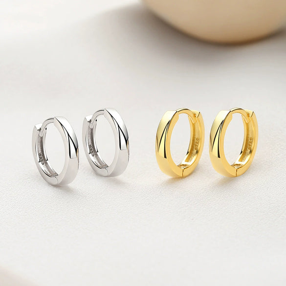 Wholesale Highend Geometric Silver S925 Electroplated Hoop Earrings