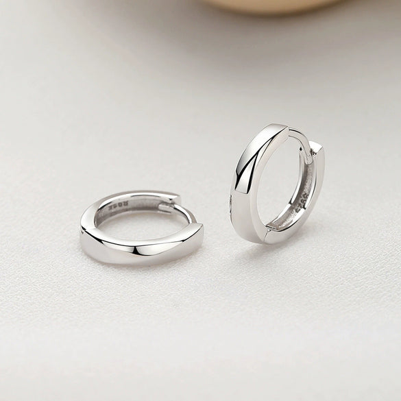 Wholesale Highend Geometric Silver S925 Electroplated Hoop Earrings