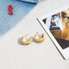 Wholesale Highend Geometric Stainless Steel Zircon Earrings For Women With Electroplating Design