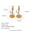 Wholesale Highend Geometric Starburst Stainless Steel 18K Gold Plated Ear Clips For Women