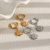 Wholesale Highend Geometric Starburst Stainless Steel 18K Gold Plated Ear Clips For Women