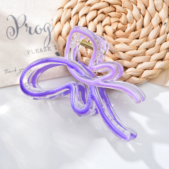 Wholesale Highend Gradient Color Plastic And Resin Hairpin With Dripping Oil Design For Women Butterfly Shape