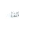 Wholesale Highend Heart Titanium Steel Hollow Ring With Butterfly And Cylindrical Splicing Electroplated Unisex