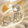 Wholesale Highend Heart Titanium Steel Hollow Ring With Butterfly And Cylindrical Splicing Electroplated Unisex