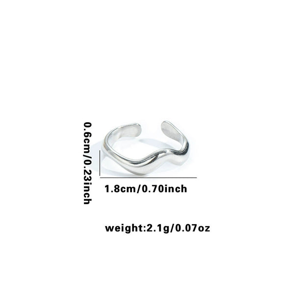Wholesale Highend Heart Titanium Steel Hollow Ring With Butterfly And Cylindrical Splicing Electroplated Unisex