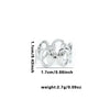 Wholesale Highend Heart Titanium Steel Hollow Ring With Butterfly And Cylindrical Splicing Electroplated Unisex