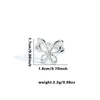 Wholesale Highend Heart Titanium Steel Hollow Ring With Butterfly And Cylindrical Splicing Electroplated Unisex