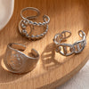 Wholesale Highend Heart Titanium Steel Hollow Ring With Butterfly And Cylindrical Splicing Electroplated Unisex