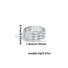 Wholesale Highend Heart Titanium Steel Hollow Ring With Butterfly And Cylindrical Splicing Electroplated Unisex