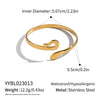 Wholesale Highend Ins Style Textured Snake Stainless Steel Women's Bracelet With Pvd Furnace Vacuum Real Gold Plating