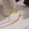 Wholesale Highend Ins Style Textured Snake Stainless Steel Women's Bracelet With Pvd Furnace Vacuum Real Gold Plating
