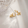Wholesale Highend Minimalist Electroplated Heart Shape Stainless Steel Earrings For Women