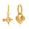 Wholesale Highend Minimalist Electroplated Heart Shape Stainless Steel Earrings For Women