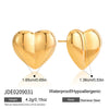 Wholesale Highend Minimalist Electroplated Stainless Steel Heart Shape Earrings For Women