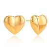 Wholesale Highend Minimalist Electroplated Stainless Steel Heart Shape Earrings For Women