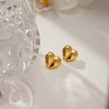 Wholesale Highend Minimalist Electroplated Stainless Steel Heart Shape Earrings For Women