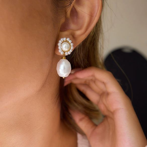 Wholesale Highend Minimalist Geometric Stainless Steel Electroplated Earrings For Women