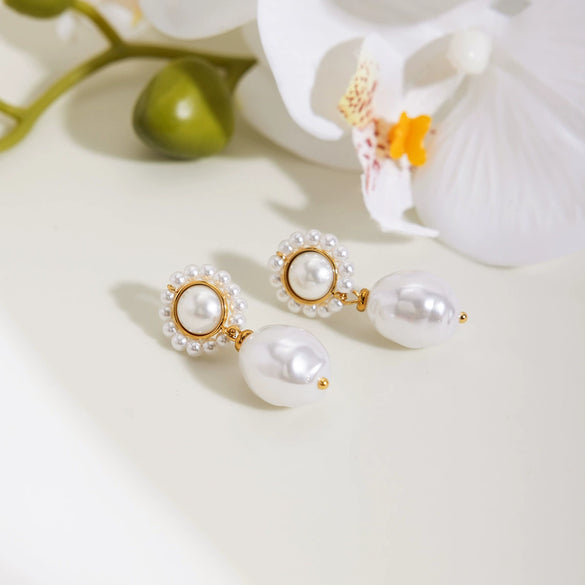 Wholesale Highend Minimalist Geometric Stainless Steel Electroplated Earrings For Women