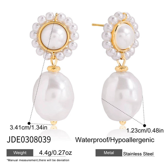 Wholesale Highend Minimalist Geometric Stainless Steel Electroplated Earrings For Women